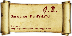 Gerstner Manfréd névjegykártya